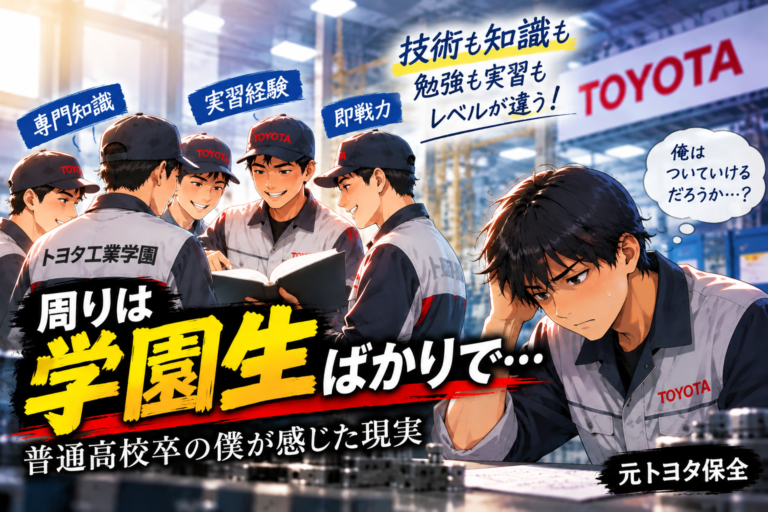 【元トヨタ社員の実体験】高卒でトヨタに入社した僕が辞めた理由